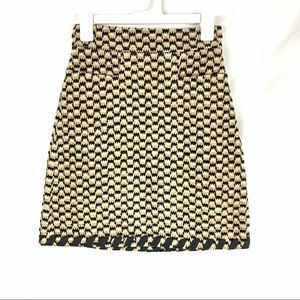 Tory Burch Macrame Tweed Skirt Size 0-2 XS A-Line Mini Lined Pockets $448